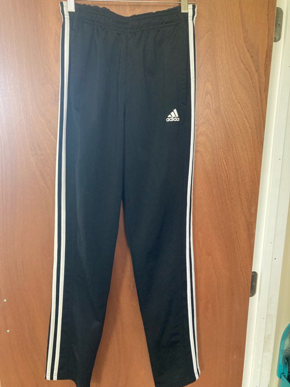 adidas Black Joggers with White Triple Stripes